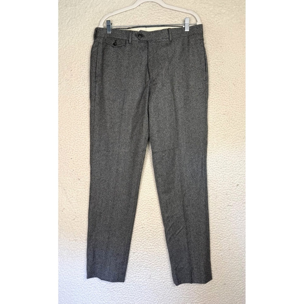 Brooks Brothers Pants Mens 35x32 Gray Tweed Milano Fit Business Work Event